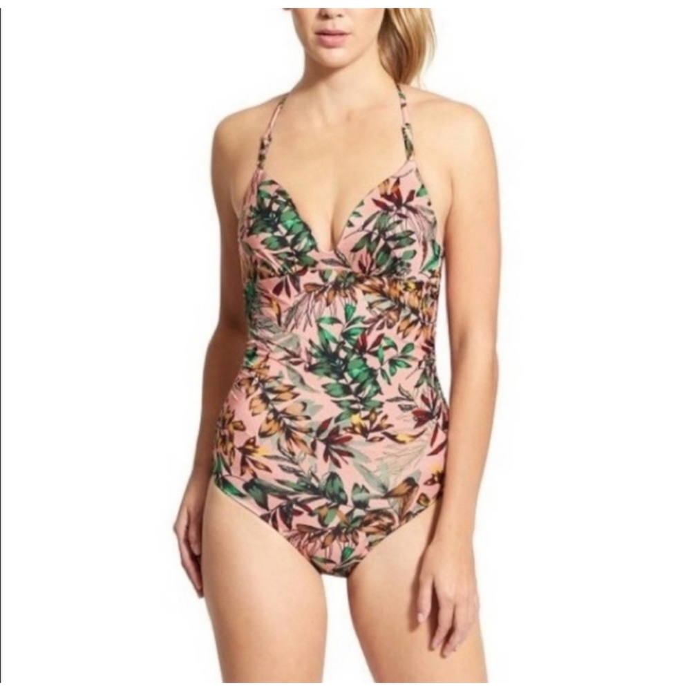 Athleta Tropical One Piece Swimsuit With Molded Cups